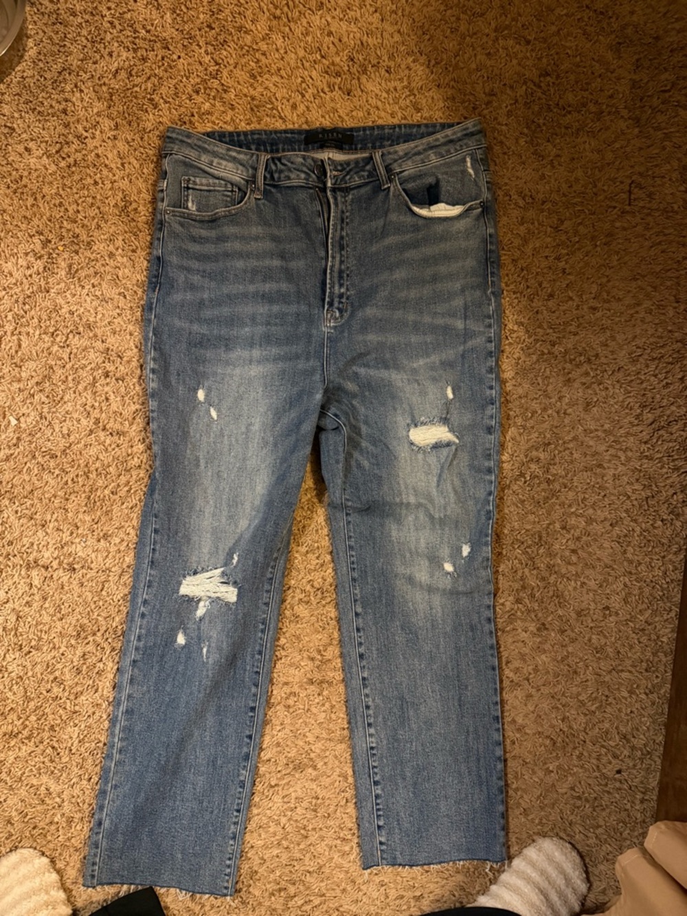 Risen Blue Distressed Women's Jeans